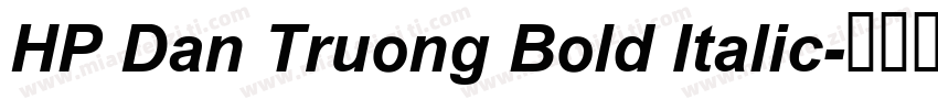 HP Dan Truong Bold Italic字体转换
